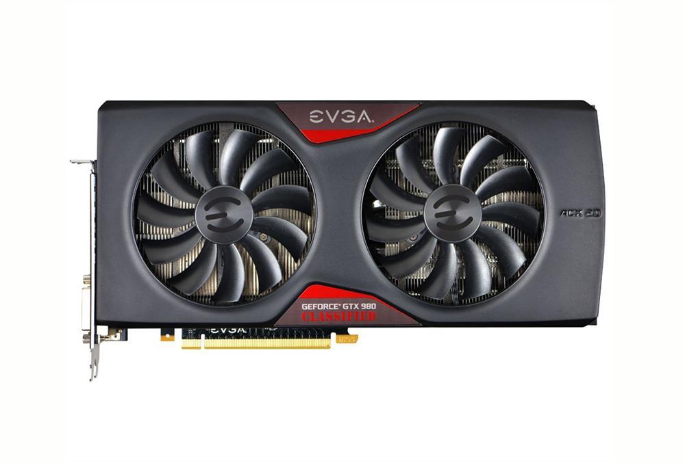 04GP43988B1 EVGA Nvidia GeForce GTX 980 4GB GDDR5 256-Bit HDMI / DisplayPort / DVI-I PCI Express 3.0 x16 Video Graphics Card