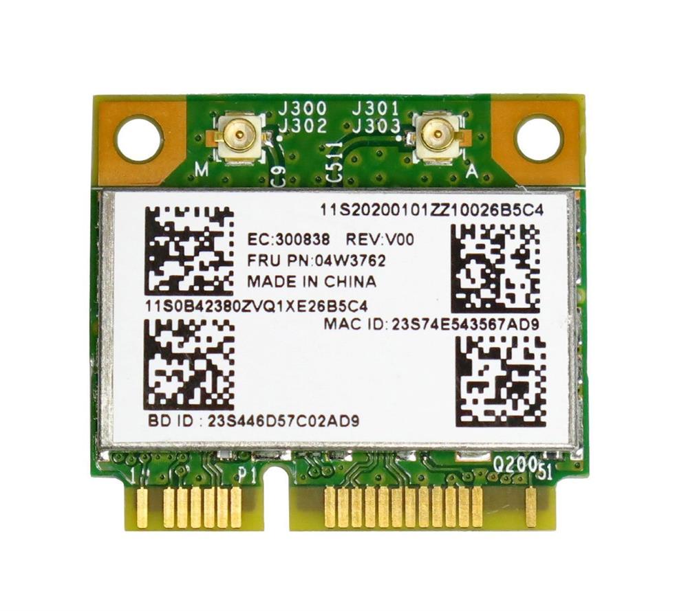 04W3762 IBM 802.11n Mini Wireless Wi-Fi/Bluetooth Combo Card