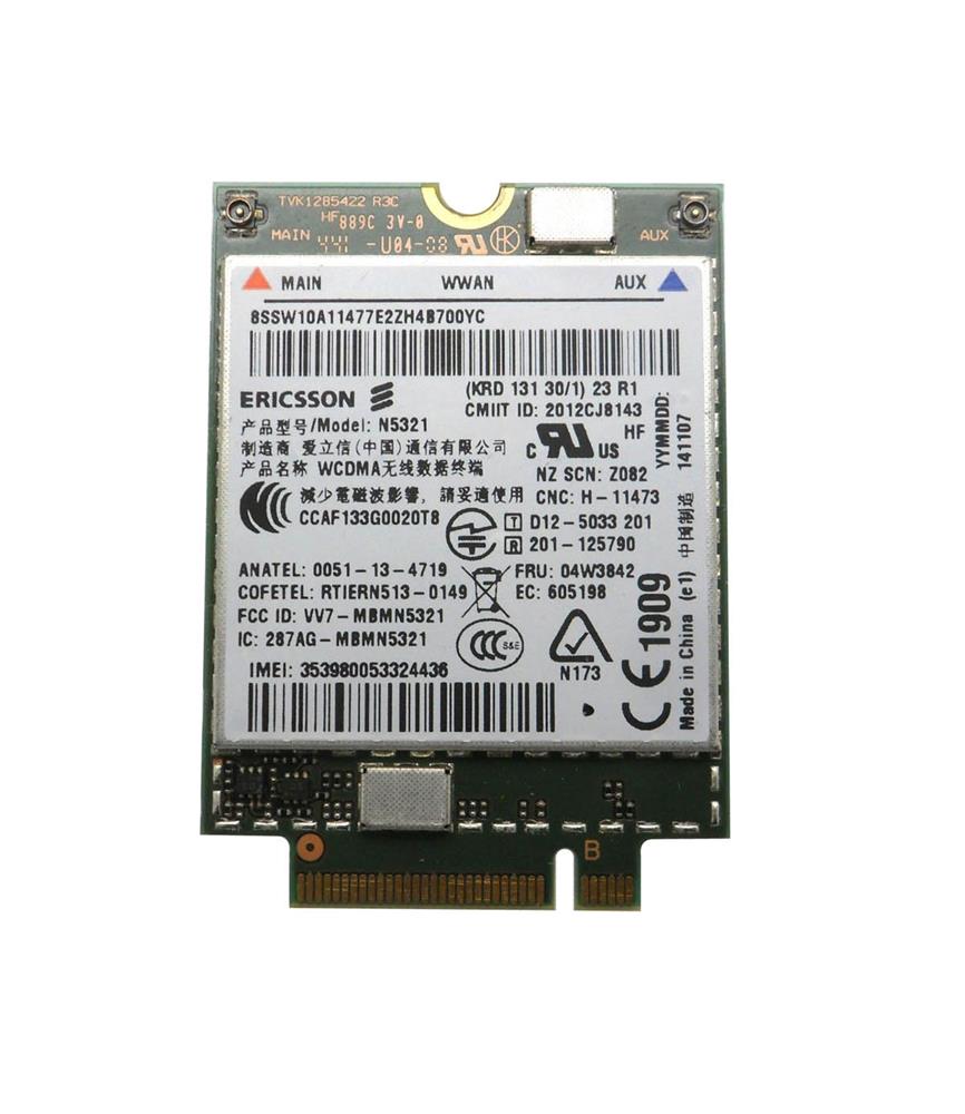 04W3842 Lenovo Ericson N5321 HSPA+ 21Mbps WWAN Card for ThinkPad X1 Carbon