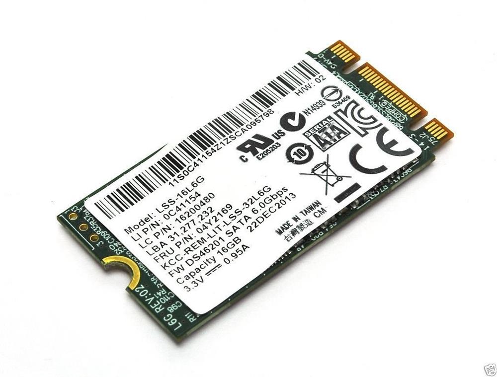 04X4456 Lenovo 16GB MLC SATA 6Gbps M.2 2242 Internal Solid State Drive (SSD) for ThinkPad Yoga 14