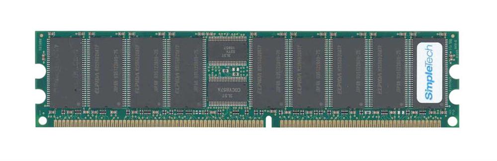 050209-MM2-010 SimpleTech 512MB PC2100 DDR-266MHz Registered ECC CL2.5 184-Pin DIMM 2.5V Memory Module
