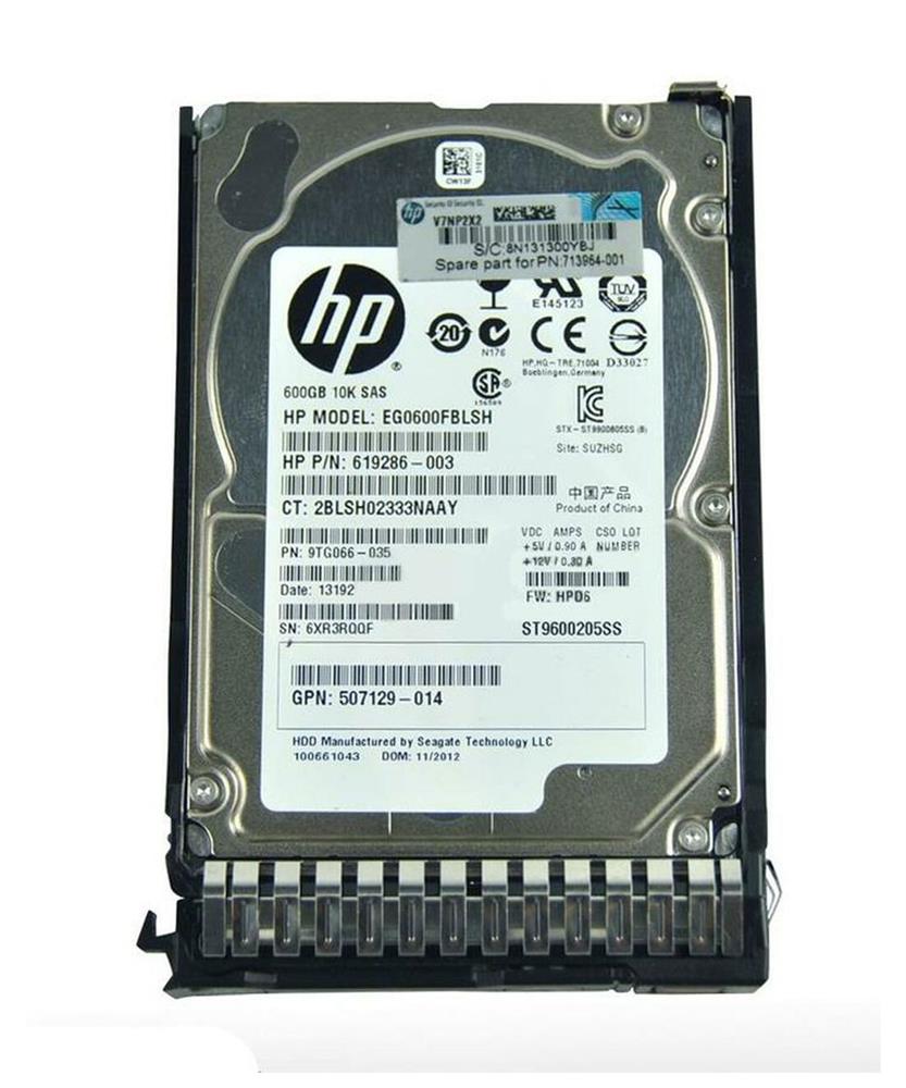 052-0005-001 HP 600GB 10000RPM SAS 6Gbps 2.5-inch Internal Hard Drive