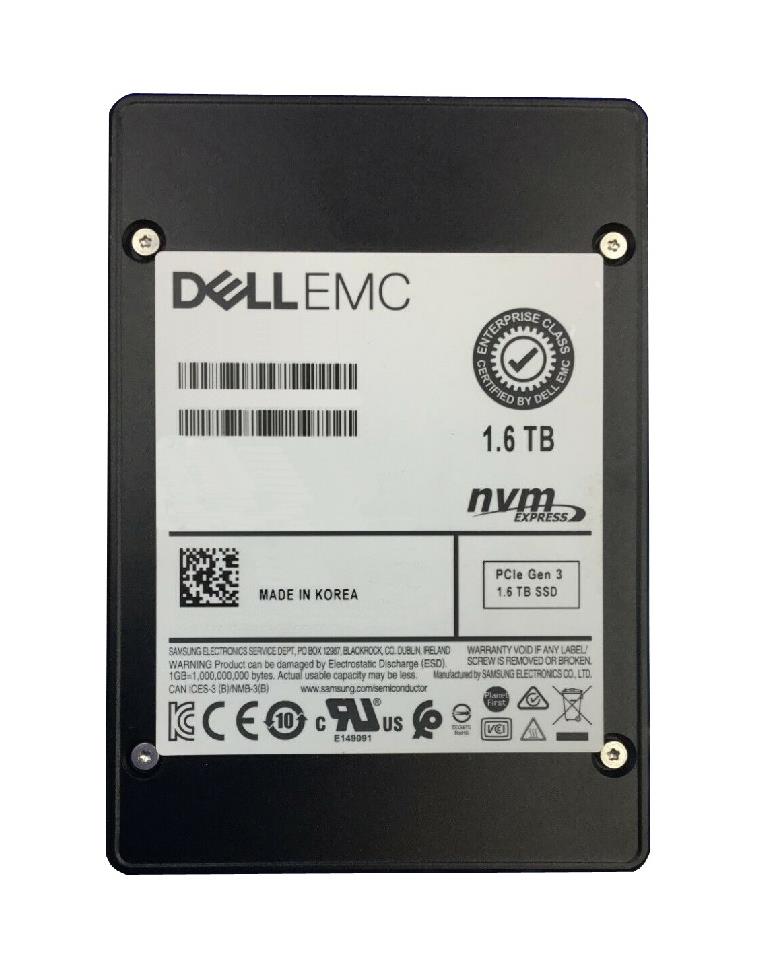 06FJDT Dell EMC 1.6TB PCI Express 3.0 x4 Flash Enterprise NVMe Mixed Use Gen4 U.2 Internal Solid State Drive (SSD) with Carrier