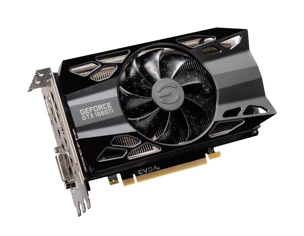 06G-P4-1261-KS EVGA Nvidia GeForce GTX 1660 Ti XC Black Gaming 6GB GDDR6 192-Bit HDMI / DisplayPort / Dual-Link DVI-D PCI-Express 3.0 Video Graphics Card