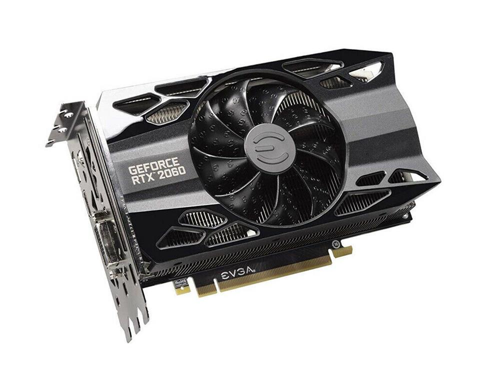 06G-P4-2061-R2 EVGA GeForce RTX 2060 XC 6GB GDDR6 Black Gaming 2.75 Slot Extreme Cool 70C Gaming Video Graphics Card