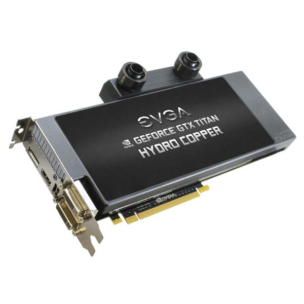 06G-P4-2795-KR EVGA GeForce GTX Titan Hydro Copper Signature 6GB GDDR5 384-Bit PCI Express 3.0 x16 Dual DVI/ HDMI/ Display-Port Video Graphics Card