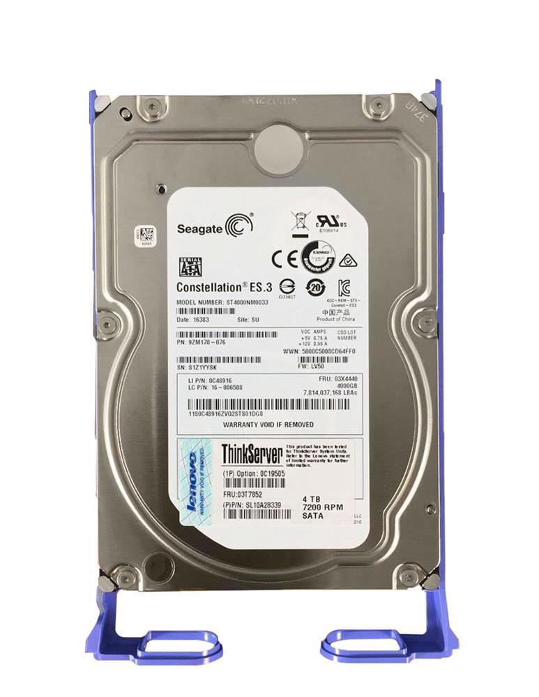 0C19530-US-06 Lenovo 1TB 7200RPM SAS 6Gbps Hot Swap 64MB Cache 3.5-inch Internal Hard Drive for ThinkServer RD540 RD440 RD640 and TD340