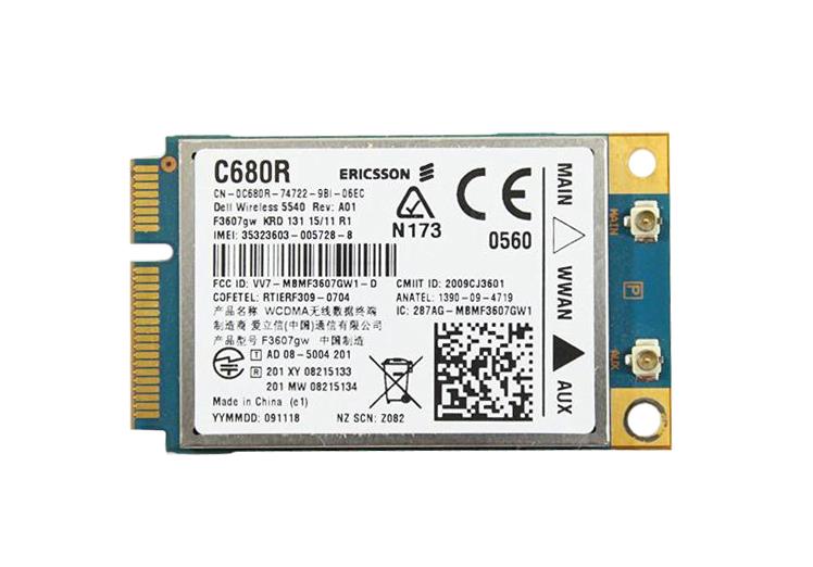 0C680R Dell Latitude 2110 E4200 E4310 E5410 Laptop Internal PCi Mini Wireless 5540 3g Card