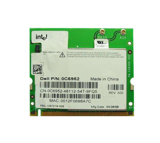 0C6952 Dell Mini PCI Wireless Network Card