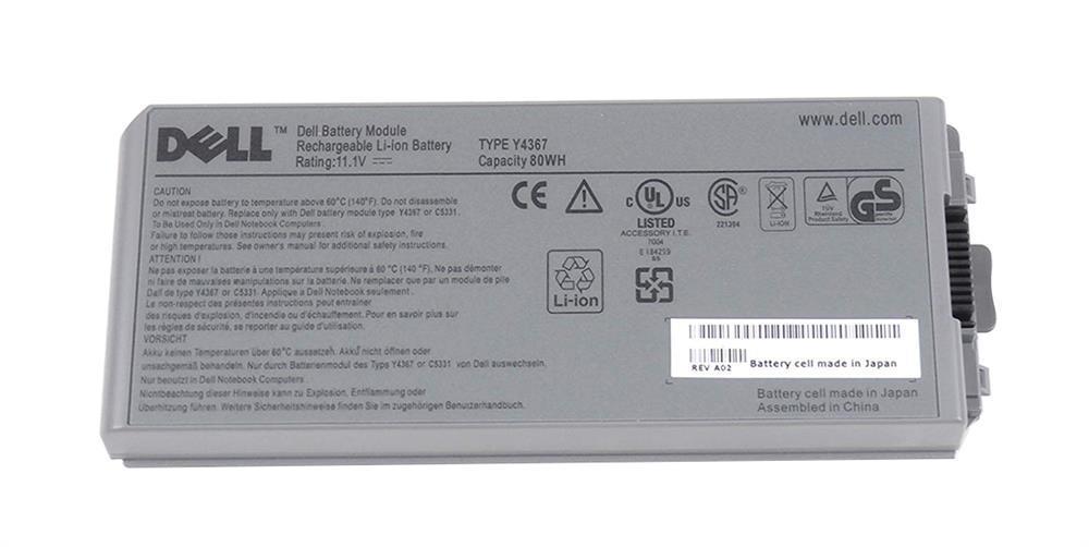 0G5226 Dell 9 Cell Li-Ion Battery for Dell Latitude D810 (Refurbished)