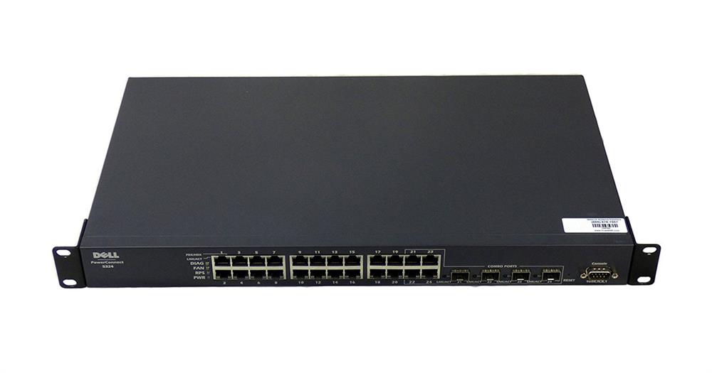 0XJ675 Dell PowerConnect 5324 24-Ports Gigabit Switch with 4x SFP Ports (Refurbished)