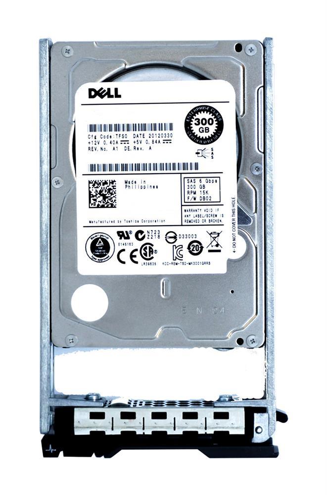 0XVJ5H Dell 300GB 15000RPM SAS 6Gbps 2.5-inch Internal Hard Drive