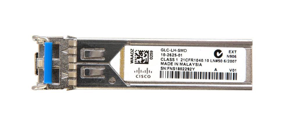 10-2625-01 Cisco GLC-LH-SMD 1Gbps 1000Base-LX/LH Long Wave 10km 1310nm Duplex LC Connector SFP Transceiver Module