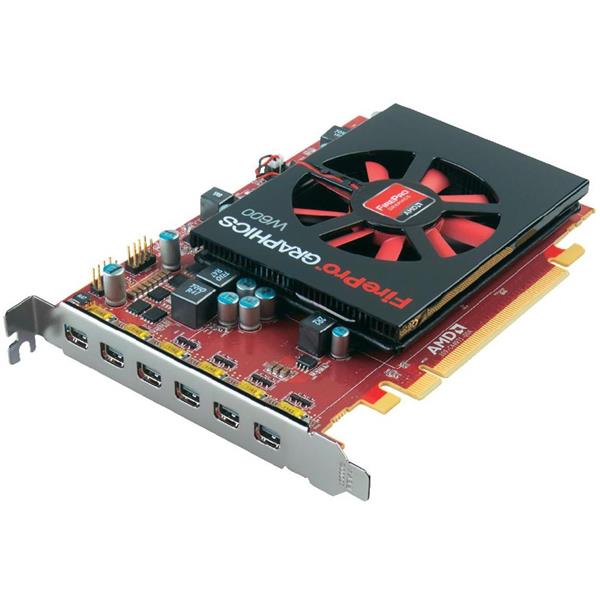 100-505835 ATI FirePro W600 2GB GDDR5 128-Bit PCI Express 3.0 x16 6x Mini DisplayPort Workstation Video Graphics Card