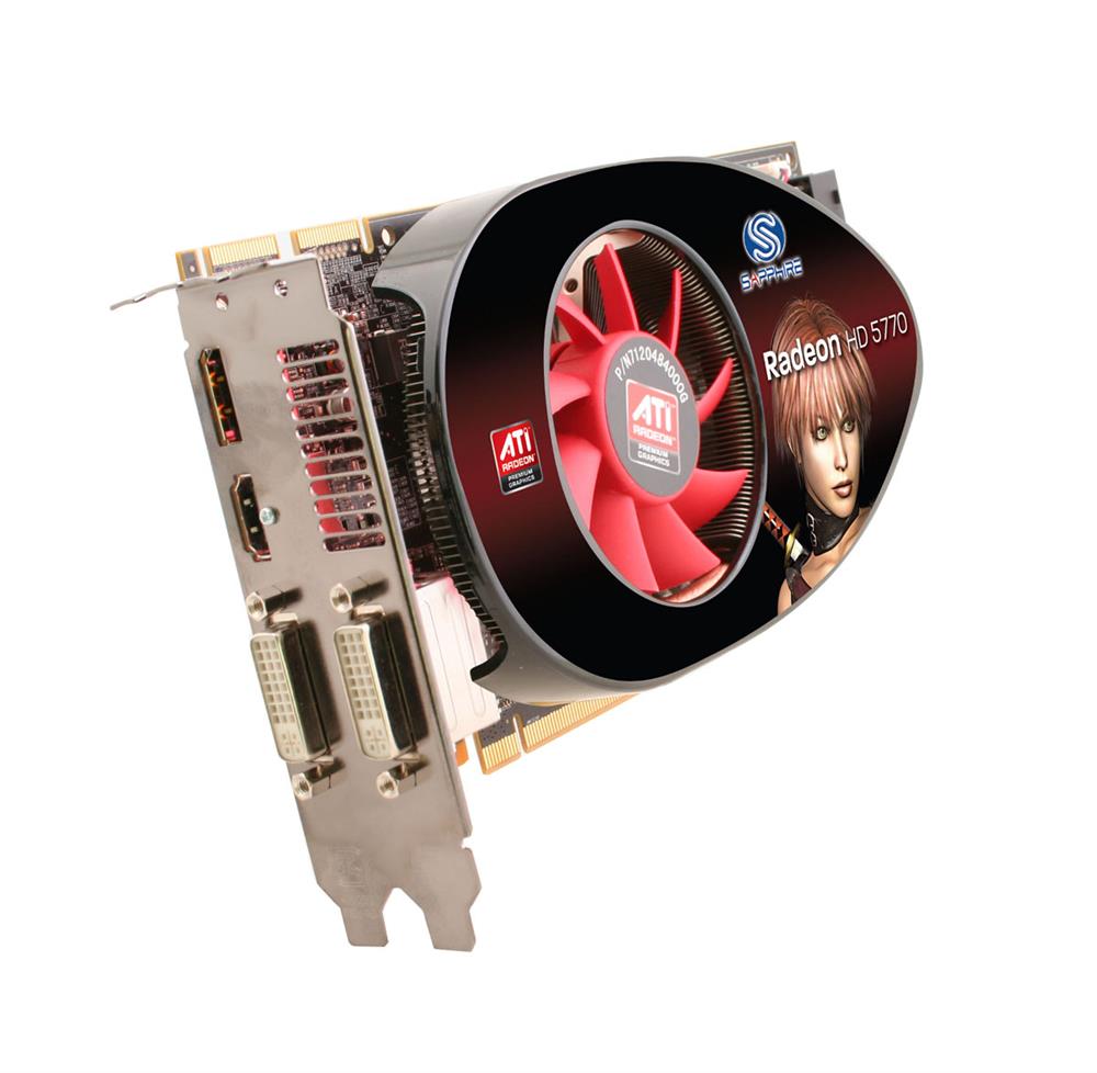100283-2L Sapphire Radeon HD 5770 Graphics Card PCI Express 2.0 x16 1GB GDDR5 SDRAM 2560 x 1600 CrossFireX