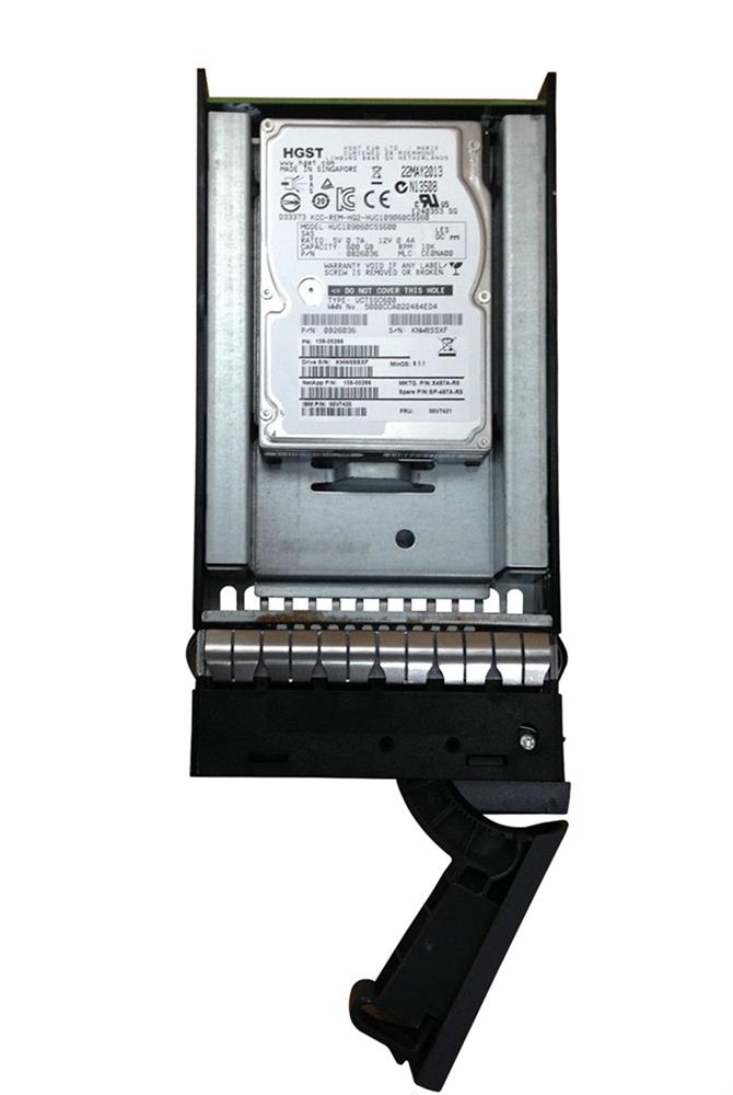 108-00266 NetApp 600GB 10000RPM SAS 6Gbps 64MB Cache 2.5-inch Internal Hard Drive with Tray