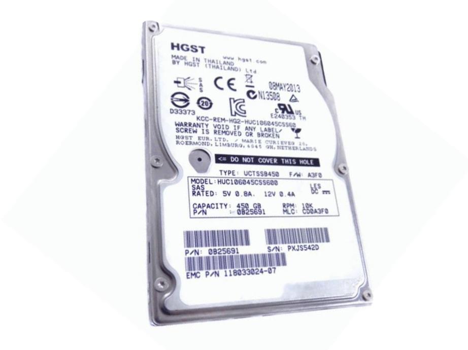 118033024 EMC 450GB 10000RPM SAS 6Gbps 64MB Cache 2.5-inch Internal Hard Drive