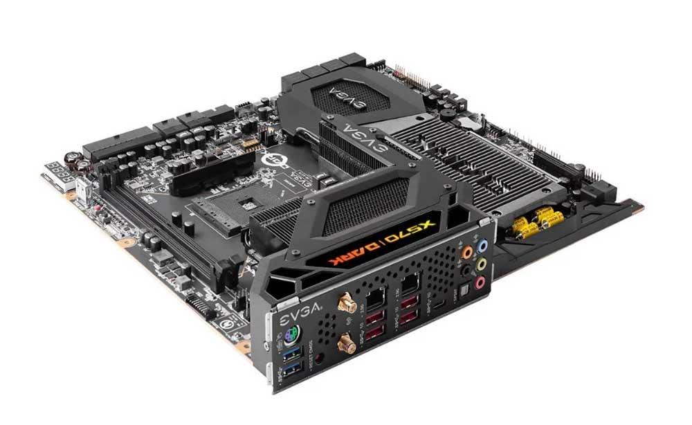 121-VR-A579-KR EVGA X570 Dark Socket AM4 AMD X570 Chipset AMD Ryzen 5000 / 5000G / 4000G / 3000 Series Processors Support DDR4 2x DIMM 8x SATA3 6.0Gb/s Extended ATX Motherboard (Refurbished)