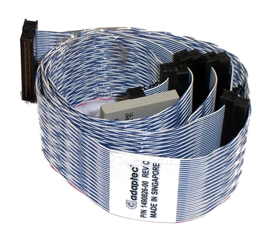 1490826-00 Adaptec U160 68 Pin SCSI LVD Cable 4-device 48-inch