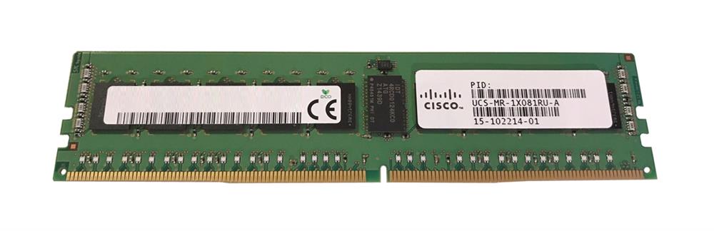 15-102214-01 Cisco 8GB PC4-17000 DDR4-2133MHz Registered ECC CL15 288-Pin DIMM 1.2V Single Rank Memory Module