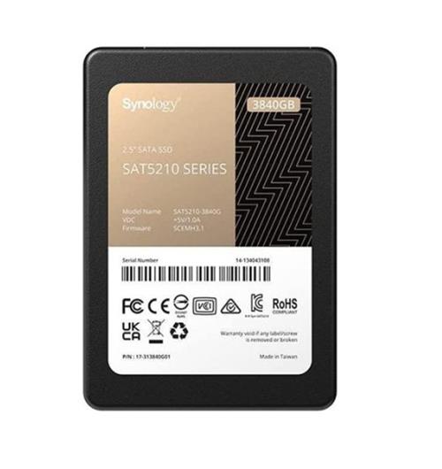 17-313840G01 Synology SAT5210 3.84TB SATA 6Gbps 2.5-inch Internal Solid State Drive (SSD)