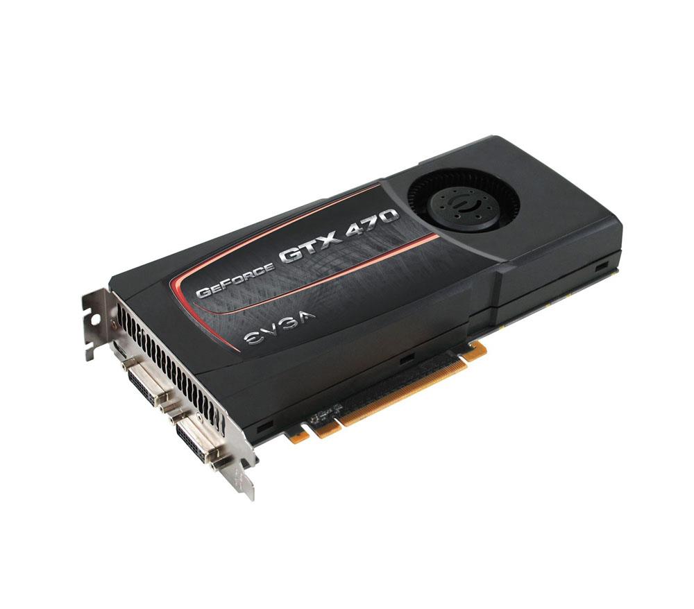 180-11025-1102 EVGA GeForce GTX 470 1280MB 320-Bit GDDR5 PCI Express 2.0 x16 HDCP Ready SLI Support Dual DVI/ mini HDMI Video Graphics Card