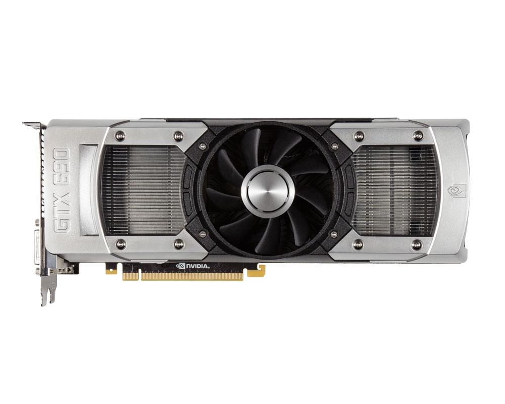 180-12000-1102-A02 Nvidia GeForce GTX 690 4GB GDDR5 512-Bit PCI Express 3.0 x16 3x DVI/ Mini DisplayPort/ HDCP Ready/ SLI Support Video Graphics Card