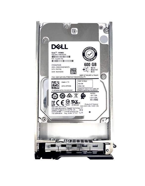 19R7M Dell 600GB 15000RPM SAS 12Gbps Hot Swap 2.5-inch Internal Hard Drive with Tray for PowerEdge Server