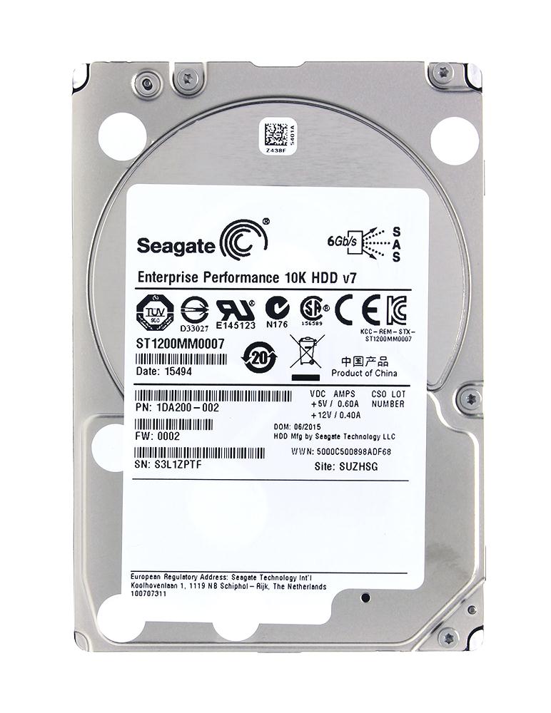 1DA200-002 Seagate Enterprise Performance 10K 1.2TB 10000RPM SAS 6Gbps 64MB Cache 2.5-inch Internal Hard Drive