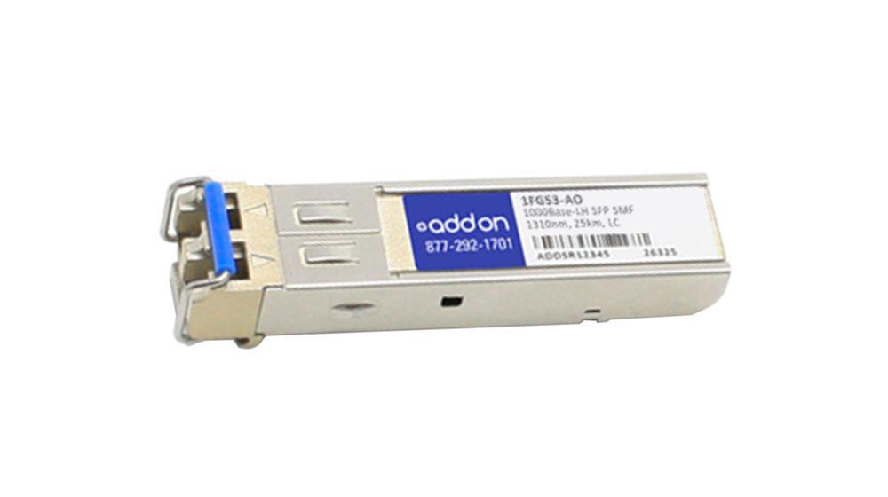 1FG53AOK ADDONICS 10Gbps 10GBase-LH Single-mode Fiber 25km 1310nm Non-DOM LC Connector SFP Transceiver Module RuggedCom Comaptible