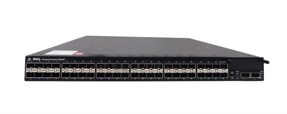 1JWM5 Dell PowerConnect 8164F 48-Ports 10Gb SFP+ (10Gb/1Gb) ports + dual QSFP+ 40GbE (Refurbished)