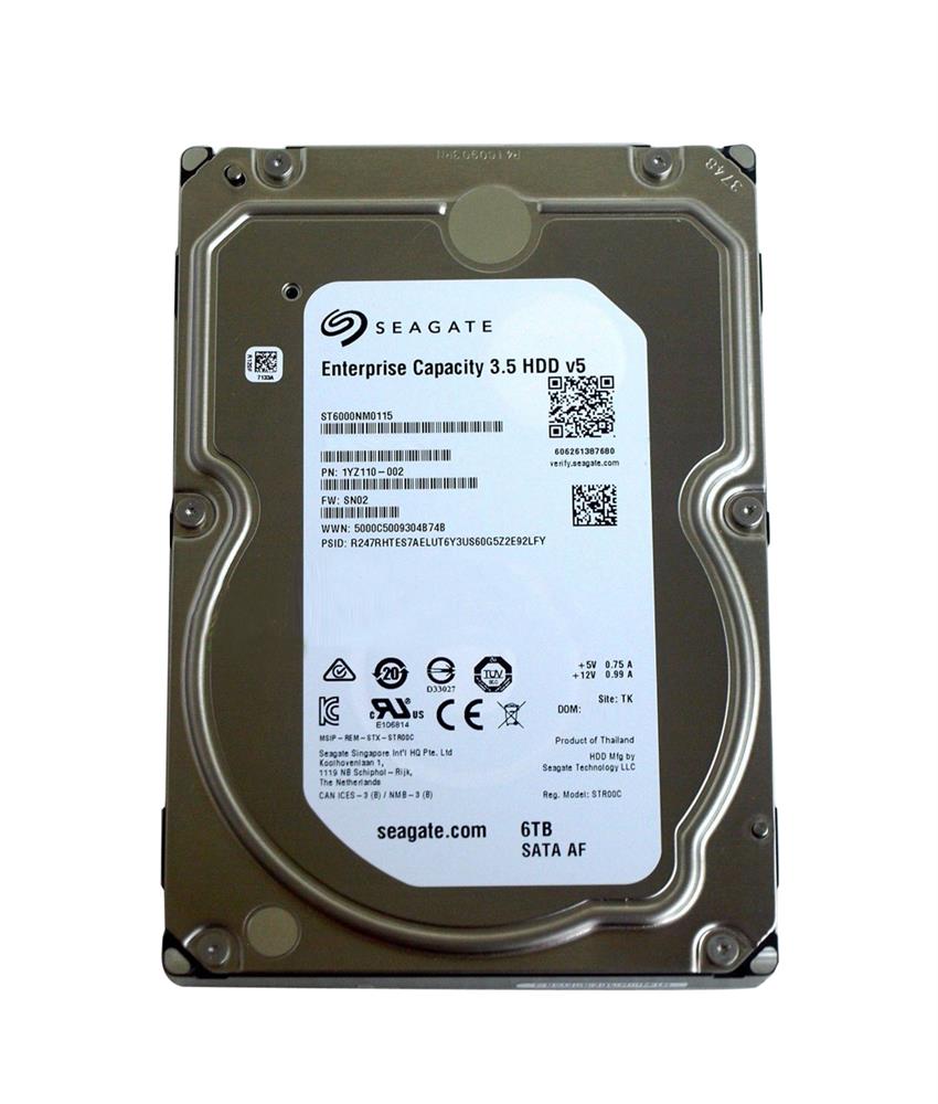 1YZ110-002 Seagate Enterprise 6TB 7200RPM SATA 6Gbps 256MB Cache (512e) 3.5-inch Internal Hard Drive