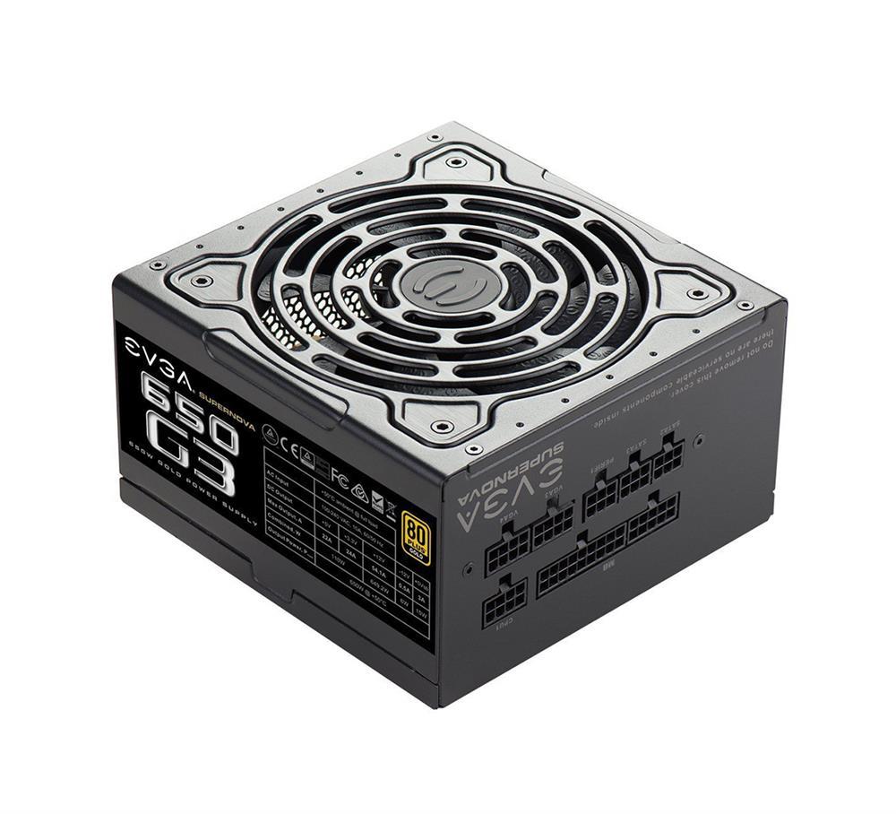 220-G3-0650-Y1 EVGA SuperNOVA 650 G3 650-Watts 120-230V AC ATX12V/EPS12V Power Supply