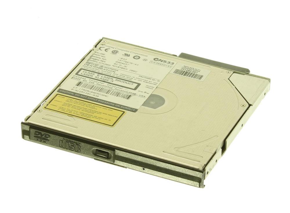251292-001 HP 8x Slimline DVD-ROM Optical Drive for Presario Business Notebook NC8000 NW8000 NX5000