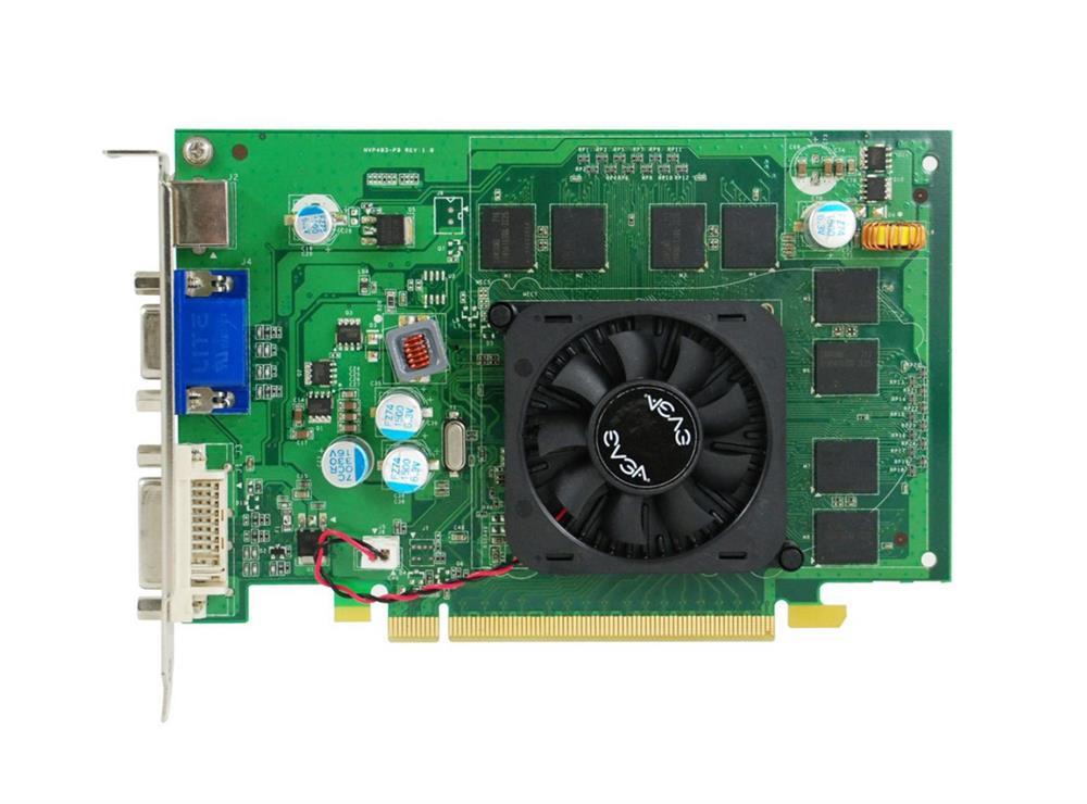 256-P2-N740-K1 EVGA e-GeForce 8500 GT 256MB 128-Bit GDDR2 PCI Express x16 DVI/ D-Sub/ HDTV/ S-Video/ Composite Out/ SLI Support Video Graphics Card