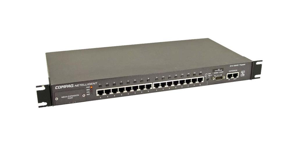 267046-001 HP Compaq Netelligent 2016 16-Ports RJ-45 10Base-T Ethernet Managed Desktop Repeater Hub