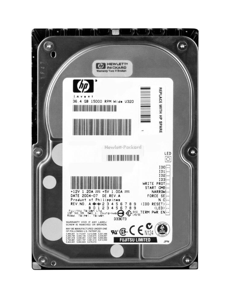 273409-001 HP 36.4GB 15000RPM Ultra-320 SCSI 68-Pin LVD 3.5-inch Internal Hard Drive