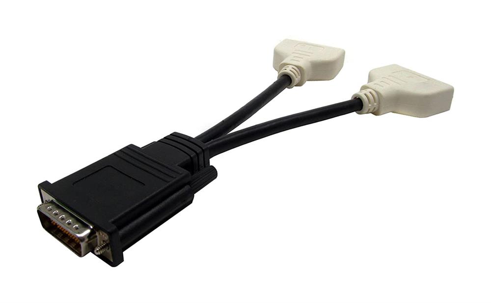 284281-B21 HP DVI Splitter Y Cable DMS-59 Connector (1x LFH/2x 25-pin DVI) for Nvidia Dual Head Video Cards