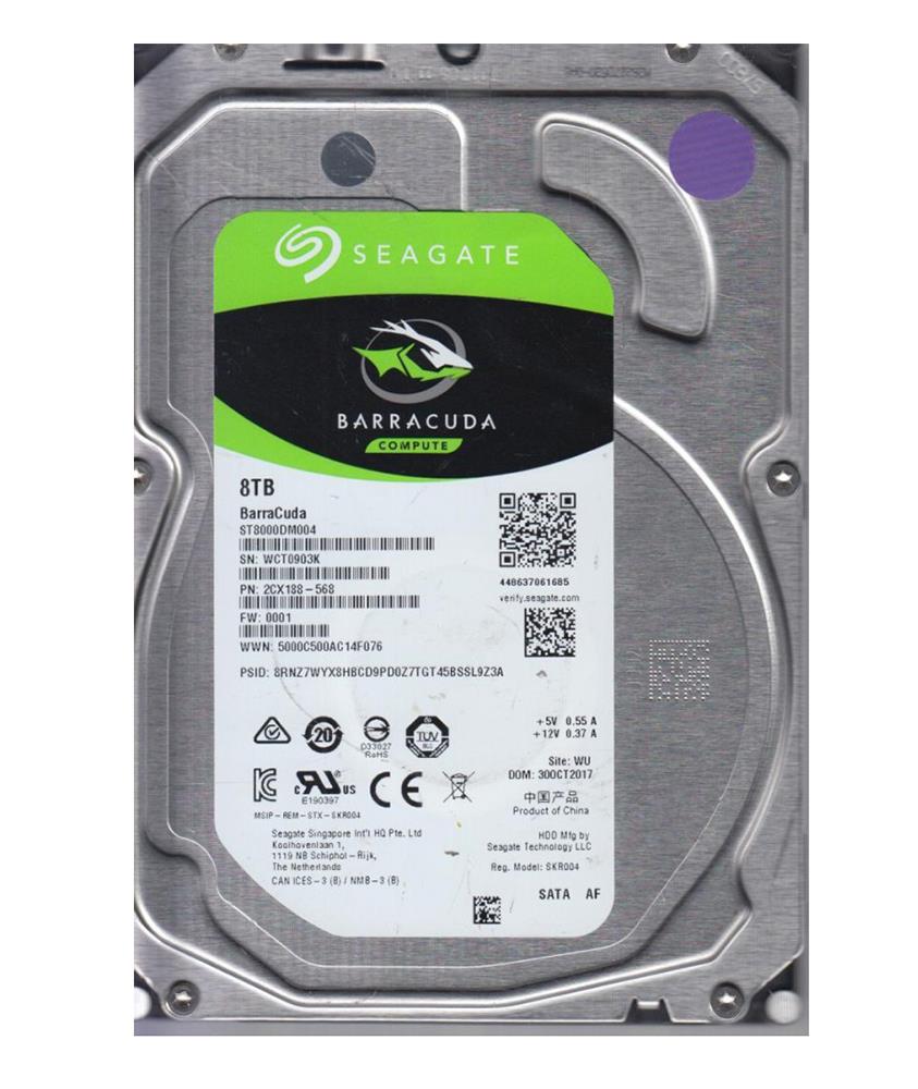 2CX188-568 Seagate Desktop HDD 8TB 7200RPM SATA 6Gbps 128MB Cache 3.5-inch Internal Hard Drive