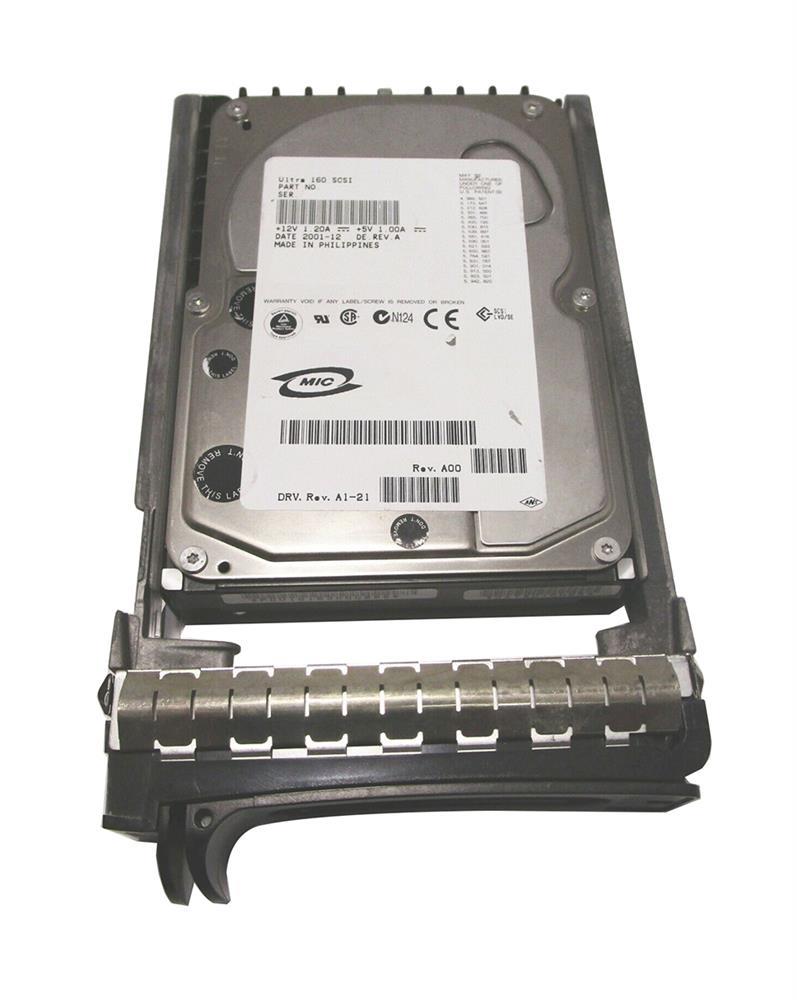 2J307 Dell 18GB 10000RPM Ultra-160 SCSI 80-Pin 3.5-inch Internal Hard Drive for PowerEdge 1650