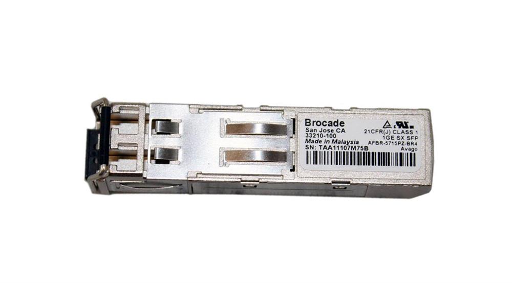 33210-100 Brocade 1Gbps 1000Base-SX Multi-mode Fiber LC Connector SFP (mini-GBIC) Transceiver Module
