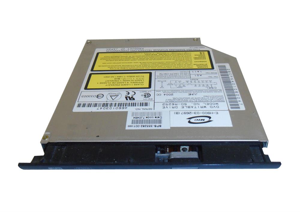 355282-001 HP 2.4x / 2.4x / 8x / 12x / 10x / 32x DVD-RW Slimline Optical Drive For Presario R3100, NX9110