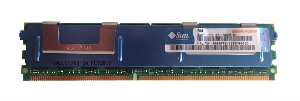371-3069 Sun 4GB PC2-5300 DDR2-667MHz ECC Fully Buffered CL5 240-Pin DIMM Dual Rank Memory Module