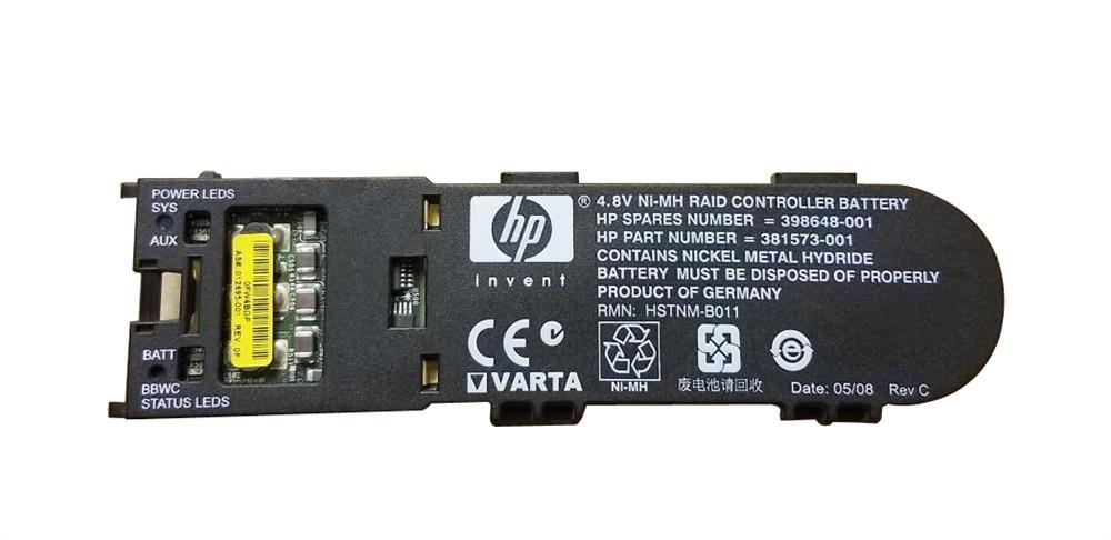 381573-001DATE HP 4.8V Battery Module for 512MB Battery Backed Write Cache (BBWC) of Smart Array P212/P400/P600/P800 Controller