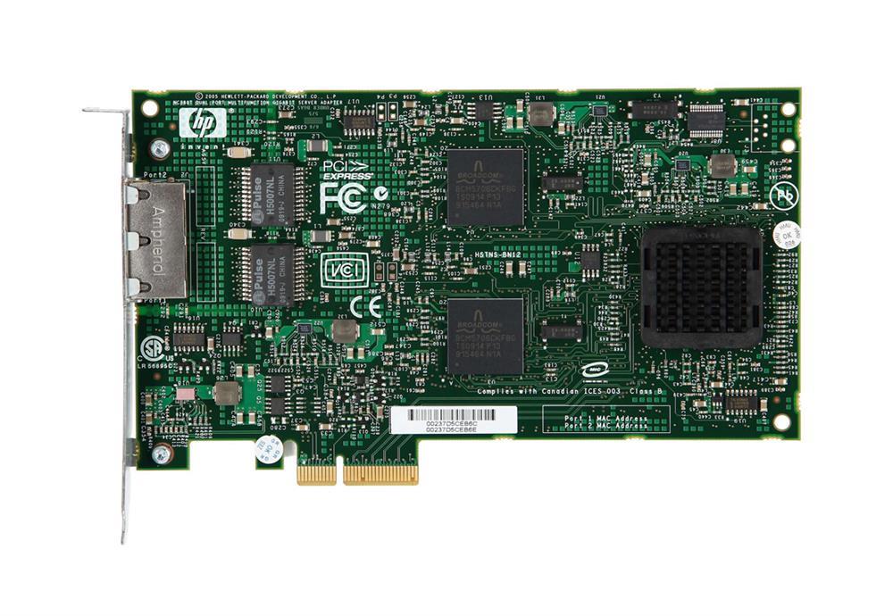 394795-B21N HP Dual-Ports RJ-45 1Gbps 10Base-T/100Base-TX/1000Base-T Gigabit Ethernet PCI Express x4 Multifunction Server Network Adapter