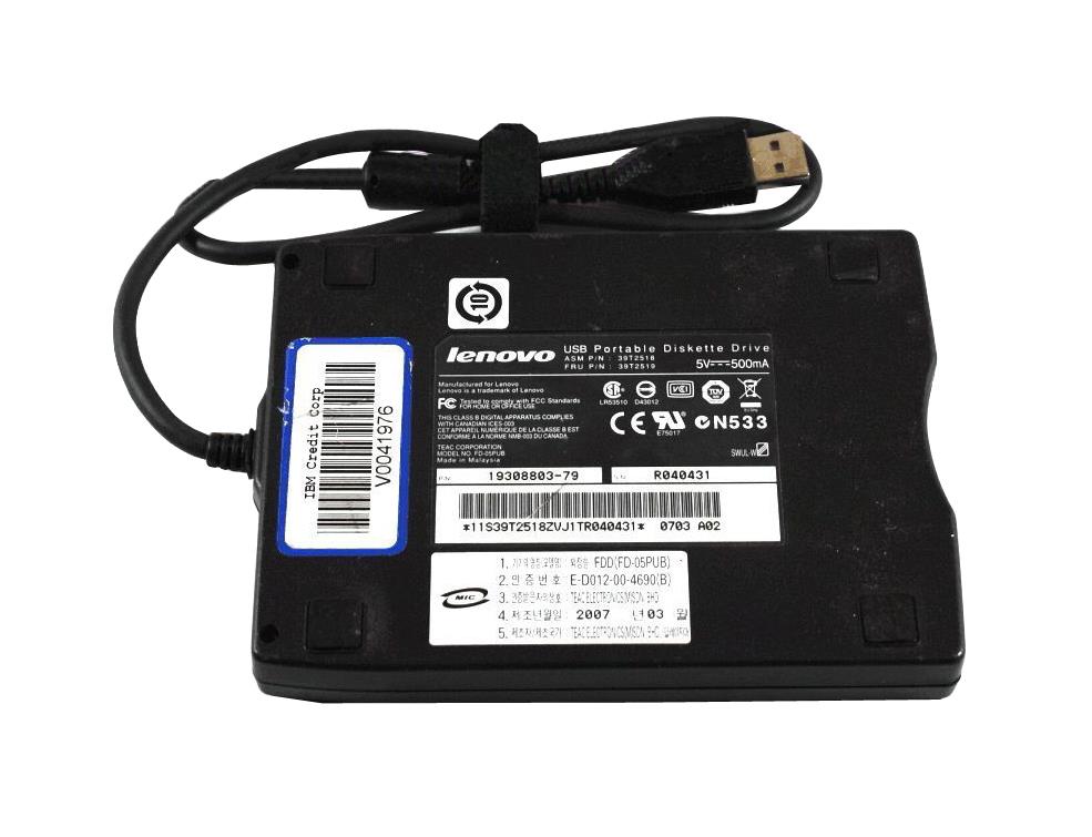 39T2519 IBM Lenovo USB Portable Diskette Drive