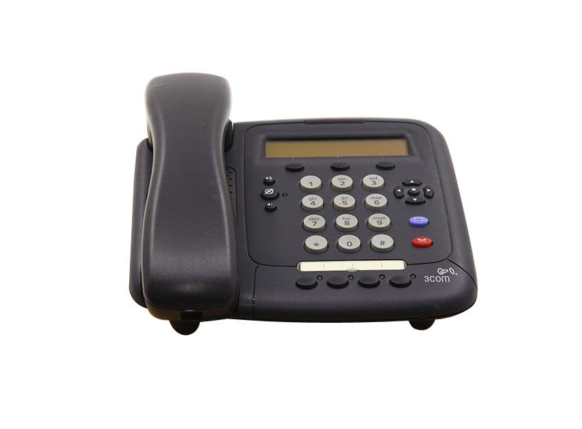 3C10401A 3Com Basic Phone Supports NBX platforms and SIP-based VCX solution Dual-port 10/ 100 switched Ethernet Display (Refurbished)