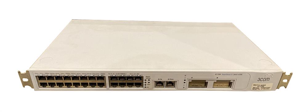 3C17304-IM 3Com SuperStack 3 4228G Ethernet Switch 24 Ports Manageable 10/100/1000Base-T 2 Layer Supported 60 W Power Consumption Rack-mountable Desktop  (Refurbished)