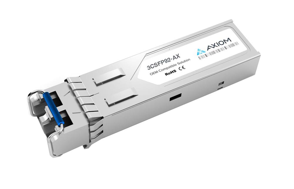 3CSFP92-AX Axiom 1Gbps 1000Base-LX Single-mode Fiber 10km 1310nm Duplex LC Connector SFP (mini-GBIC) Transceiver Module for 3Com Compatible