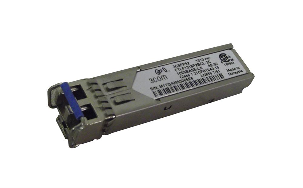 3CSFP92-OEM 3Com 1Gbps 1000Base-LX Single-mode Fiber 10km 1310nm Duplex LC Connector SFP (mini-GBIC) Transceiver Module